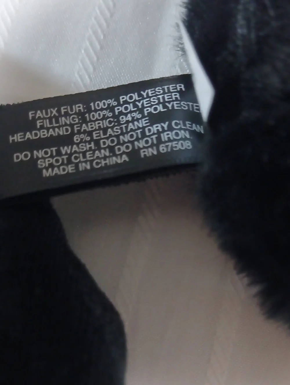 INC International Concepts Black Velvet Bow Earmuffs Gift Boxed
